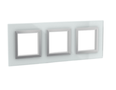 Рамка из натурального стекла DKC 4404826 для встраиваемых в стену ЭУИ серии Avanti, светло-серая, 6 модулей, "Avanti"