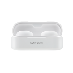 Наушники беспроводные Canyon TWS-1 CNE-CBTHS1W BT V5.0, Bluetrum AB5376A2, battery EarBud 45mAh*2+Charging Case 300mAh, cable length 0.3m, white