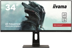 Монитор 34 Iiyama G-Master GB3461WQSU-B1 3440x1440, 5 ms, 178°/178°, 350 cd/m, 80000000:1, IPS, 144 Гц, HDMIx2, DPx2, USB Type Ax2, USB Type B, SPK, H