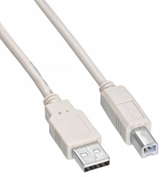 Кабель интерфейсный USB 2.0 Buro USB2.0-AM/BM-1.8M-MG 1.8м, феррит.кольца, серый