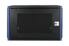 Шкаф настенный 19", 7U Datarex DR-620011 телекоммуникационный 600х450, дверь перфорация, черный