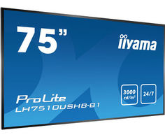 Панель LCD 75 Iiyama LH7510USHB-B1 3840x2160, IPS, LED, 8ms, 16:9, DVI, HDMI M/M, матовая, 1200:1, 3000cd, 178°/178°, D-Sub, DP, USB, черный