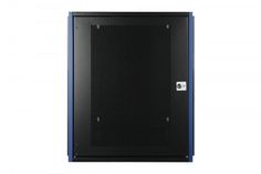 Шкаф настенный 19", 15U Datarex DR-620321 телекоммуникационный 600х600, дверь перфорация, черный