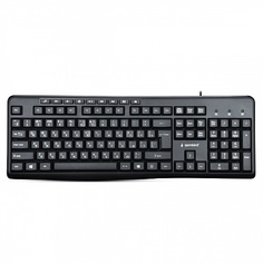 Клавиатура Gembird KB-8440M черная, USB, 113 кл, м/медиа, каб. 1,5м