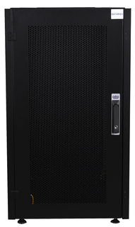Шкаф напольный 19", 20U Datarex DR-721011 телекоммуникационный 600х800, передняя дверь перфорация, задняя стенка перфорированная, черный