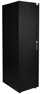 Шкаф напольный 19", 42U Datarex DR-710531 телекоммуникационный 600х1000, передняя дверь металл, задняя стенка сплошная, металл, черный