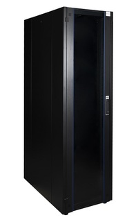 Шкаф напольный 19", 36U Datarex DR-700431 телекоммуникационный 600х1000, передняя дверь стекло, задняя стенка сплошная, металл, черный