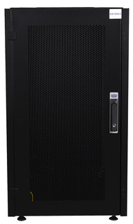 Шкаф напольный 19", 26U Datarex DR-721211 телекоммуникационный 600х800, передняя дверь перфорация, задняя стенка перфорированная, черный