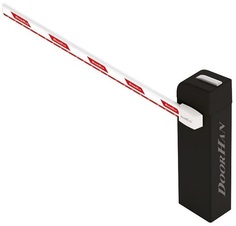 Комплект DoorHan BR-PRO4000LEDKIT в составе стойка Barrier-PRO со встроенной сигнальной лампой и приемником, стрела BOOM-4-LED, опора стрелы V-HOLDER,