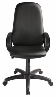Кресло офисное Бюрократ Ch-808AXSN черное, искусственная кожа