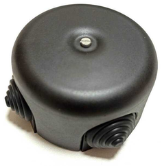 Коробка Bironi B1-521-03-К распределительная, керамика, черный, D78*30мм ( 4 кабельных ввода в комплекте )