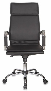 Кресло офисное Бюрократ CH-993 черное, искусственная кожа, крестовина хром