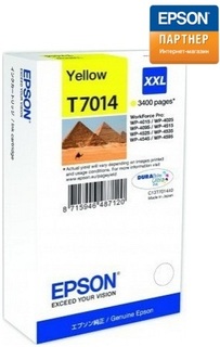 Картридж Epson C13T70144010 для WP 4000/4500 сверх-повышенной емкости желтый на 3400 страниц