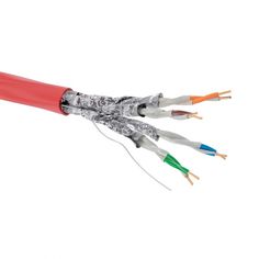 Кабель витая пара U/FTP 6a кат. 4 пары DKC RN6AUFA04RD 23AWG(0.57 мм), медь, одножильный (solid), внутренний, LSZH, нг(A)-FRHF, красный, уп/500м RAM