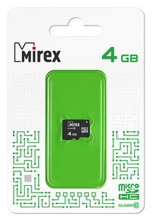 Карта памяти MicroSDHC 4GB Mirex 13612-MC10SD04 Class 10