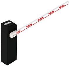 Комплект DoorHan BR-PRO6000LEDKIT в составе стойка Barrier-PRO со встроенной сигнальной лампой и приемником, стрела BOOM-6-LED, опора стрелы V-HOLDER,