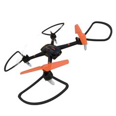 Квадрокоптер HIPER SHADOW FPV HQC-0001 камера 0,9 МР 720p, черно-оранжевый