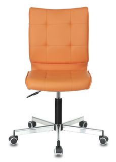 Кресло офисное Бюрократ CH-330M цвет оранжевый, Orion-20, искусственная кожа, крестовина металл хром