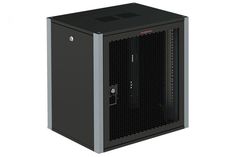 Шкаф настенный 19", 22U SYSMATRIX WP 6622.930 600x600x1040mm (ШхГхВ) дверь перфорированная, черный (RAL 9004/RAL7000)