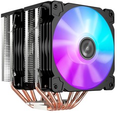 Кулер JONSBO CR-2100 LGA1366/115X/775/AM4/AM3/3+/AM2/+/FM2/+/FM1(TDP 200W, PWM, 2 х 120mm Dynamic Multi-Color LED Fan, 6 тепловых трубок, 4-pin) Retai