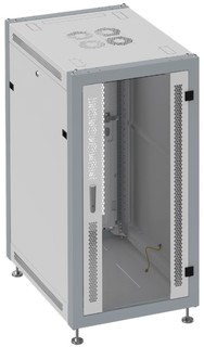 Шкаф напольный 19", 42U SYSMATRIX SL 6642.713 600x600x2000mm (ШхГхВ) передняя дверь стеклянная, задняя дверь перфорированная, поворотная ручка с замко