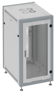 Шкаф напольный 19", 18U SYSMATRIX SL 6618.733 600x600x935mm (ШхГхВ) передняя дверь перфорированная, задняя дверь перфорированная, поворотная ручка с з