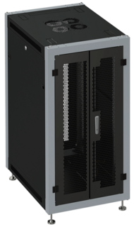 Шкаф напольный 19", 22U SYSMATRIX SL 6822.944 600x800x1100mm (ШхГхВ) передняя дверь двухстворчатая перфорированная, задняя дверь двухстворчатая перфор