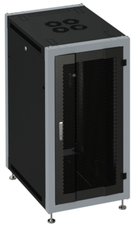 Шкаф напольный 19", 42U SYSMATRIX SL 6042.932 600x1000x2000mm (ШхГхВ) передняя дверь перфорированная, задняя дверь сплошная металлическая, поворотная