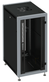 Шкаф напольный 19", 27U SYSMATRIX SL 6827.913 600x800x1330mm (ШхГхВ) передняя дверь стеклянная, задняя дверь перфорированная, поворотная ручка с замко
