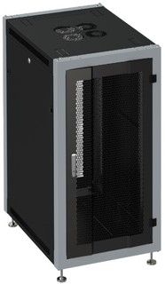 Шкаф напольный 19", 27U SYSMATRIX SL 6627.933 600x600x1330mm (ШхГхВ) передняя дверь перфорированная, задняя дверь перфорированная, поворотная ручка с