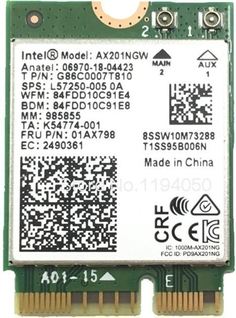 Сетевая карта Intel AX201.NGWG.NVW 999TD0 Wi-Fi 6 AX201, 2230, 2x2 AX+BT, No vPro