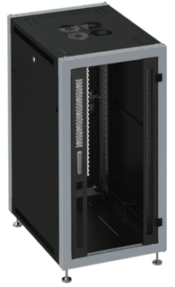 Шкаф напольный 19", 33U SYSMATRIX SL 6833.913 600x800x1600mm (ШхГхВ) передняя дверь стеклянная, задняя дверь перфорированная, поворотная ручка с замко