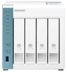 Сетевой RAID-накопитель QNAP TS-431P3-4G 4 отсека 3,5"/2,5". 1 GbE RJ-45, 2,5 GbE RJ-45. ARM Cortex-A15 Annapurna Labs AL-314 1,7 ГГц, 4 ГБ