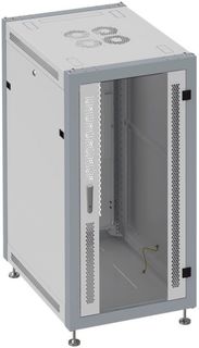 Шкаф напольный 19", 18U SYSMATRIX SL 6818.714 600x800x935mm (ШхГхВ) передняя дверь стеклянная, задняя дверь двухстворчатая перфорированная, поворотная