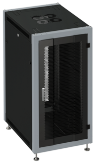 Шкаф напольный 19", 42U SYSMATRIX SL 6842.933 600x800x2000mm (ШхГхВ) передняя дверь перфорированная, задняя дверь перфорированная, поворотная ручка с