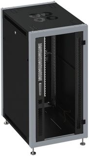 Шкаф напольный 19", 15U SYSMATRIX SL 6815.913 600x800x800mm (ШхГхВ) передняя дверь стеклянная, задняя дверь перфорированная, поворотная ручка с замком
