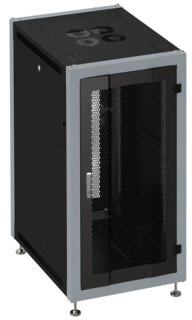 Шкаф напольный 19", 18U SYSMATRIX SL 6018.934 600x1000x935mm (ШхГхВ) передняя дверь перфорированная, задняя дверь двухстворчатая перфорированная, пово