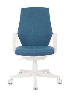 Кресло офисное Бюрократ CH-W545 цвет синий 38-415 крестовина пластик белый