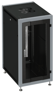 Шкаф напольный 19", 15U SYSMATRIX SL 6015.934 600x1000x800mm (ШхГхВ) передняя дверь перфорированная, задняя дверь двухстворчатая перфорированная, пово