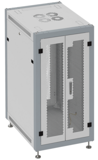 Шкаф напольный 19", 33U SYSMATRIX SL 6833.744 600x800x1600mm (ШхГхВ) передняя дверь двухстворчатая перфорированная, задняя дверь двухстворчатая перфор