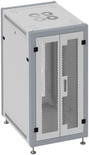 Шкаф напольный 19", 15U SYSMATRIX SL 6815.744 600x800x800mm (ШхГхВ) передняя дверь двухстворчатая перфорированная, задняя дверь двухстворчатая перфори