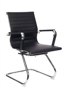 Кресло офисное Бюрократ CH-883-LOW-V черное, искусственная кожа, низкая спинка, кратно 2шт