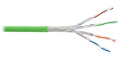 Кабель витая пара S/FTP 7 кат. 4 пары NIKOLAN NKL 4365C-LG 23AWG(0.56 мм), медь, одножильный (solid), внутренний, LSZH, нг(A)-HFLTx, оранжевый, уп/500