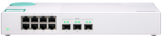 Коммутатор неуправляемый QNAP QSW-308S 10 Gb/s с 3*SFP, 8*1 Gb/s RJ-45, пропускная способность до 76 Gb/s, поддержка JumboFrame