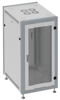 Шкаф напольный 19", 27U SYSMATRIX SL 6827.732 600x800x1330mm (ШхГхВ) передняя дверь перфорированная, задняя дверь сплошная металлическая, поворотная р