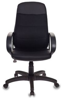 Кресло Бюрократ Ch-808AXSN руководителя, цвет черный искусст.кожа/ткань крестовина пластик