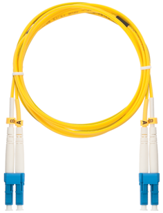 Патч-корд волоконно-оптический NIKOLAN NMF-PC2S2C2-LCU-LCU-005 9/125мкм, стандарта OS2, LC/UPC-LC/UPC, двойной, LSZH нг(A)-HFLTx, 2мм, желтый, 5м