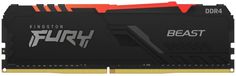 Модуль памяти DDR4 8GB Kingston FURY KF436C17BBA/8 Beast RGB 3600MHz CL17 1RX8 1.35V 288-pin 8Gbit