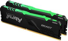 Модуль памяти DDR4 32GB (2*16GB) Kingston FURY KF436C18BBAK2/32 Beast RGB 3600MHz CL18 1RX8 1.35V 288-pin 16Gbit