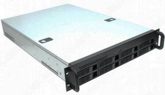 Корпус серверный 2U Procase ES208-SATA3-B-0 (8 SATA II/SAS hotswap HDD), черный, без блока питания, глубина 650мм, MB 12"x13"